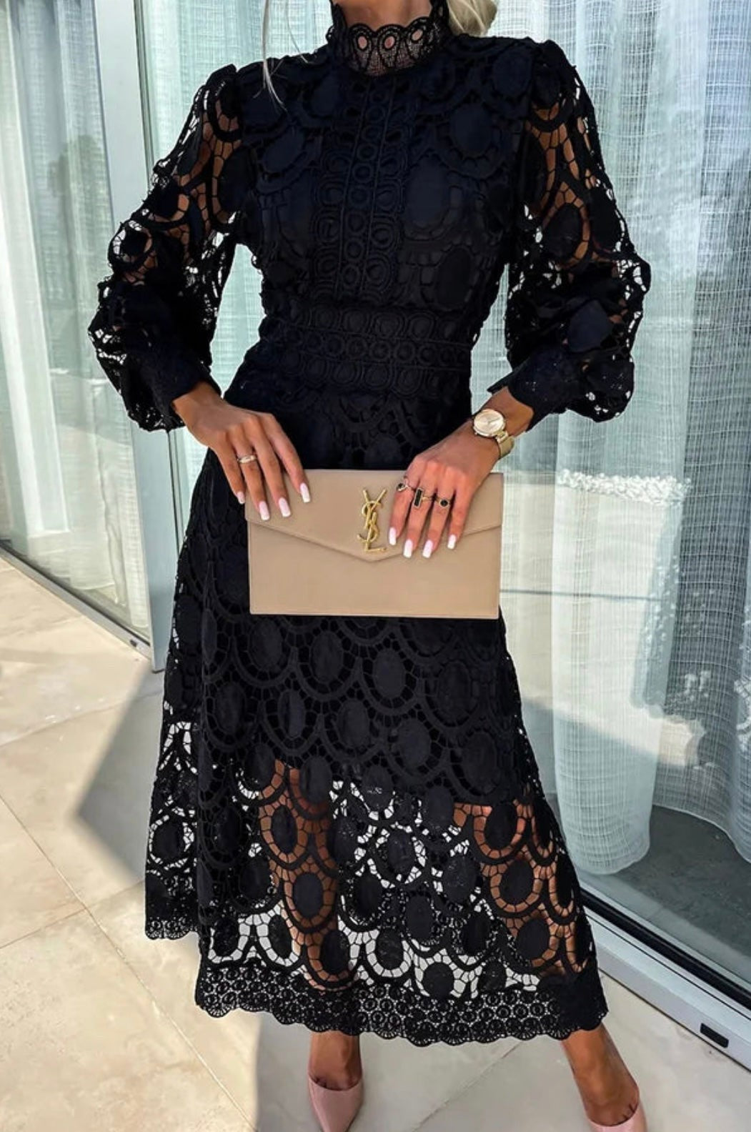 Isadora Lace Midi Dress