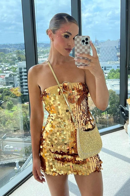 Celestia Sequin Mini Dress